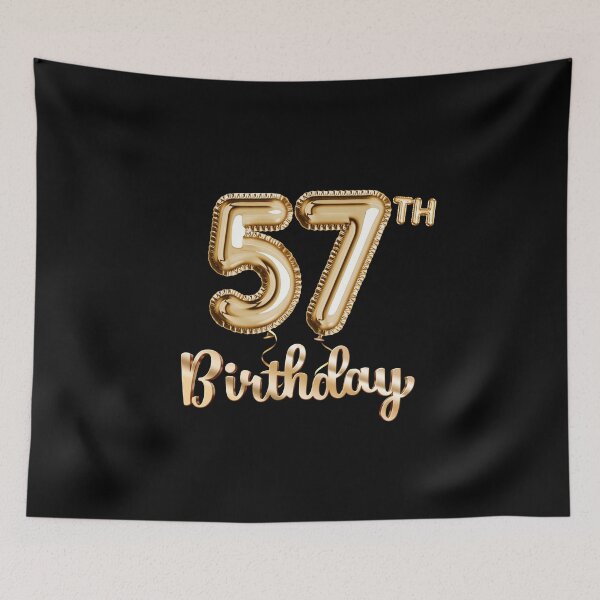 Item preview, 57th Birthday Gifts - Party Balloons Gold designed and sold by betternotes.