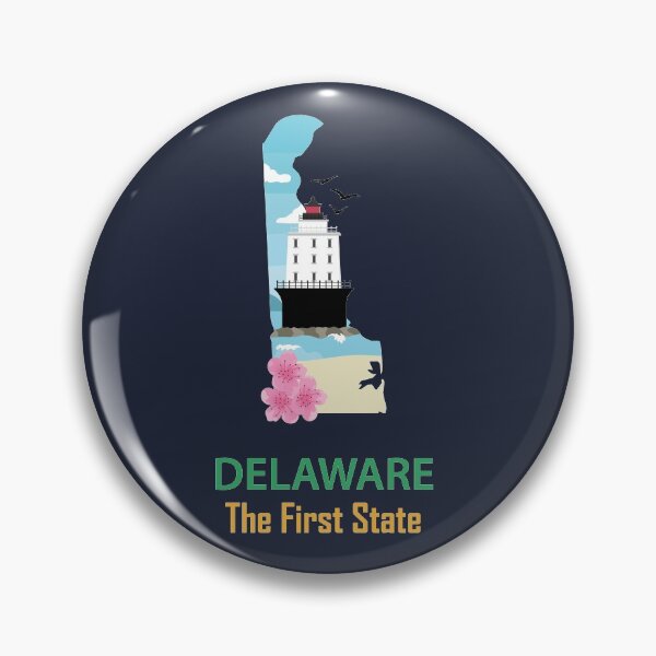 Item preview, Delaware - The First State - Bumper Sticker designed and sold by d1mology.