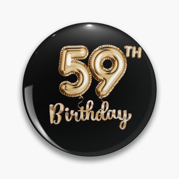 Item preview, 59th Birthday Gifts - Party Balloons Gold designed and sold by betternotes.