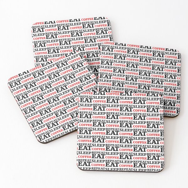 Artikelvorschau, Eat Sleep Coffee Wiederholungsmuster entworfen und verkauft von Textography1.