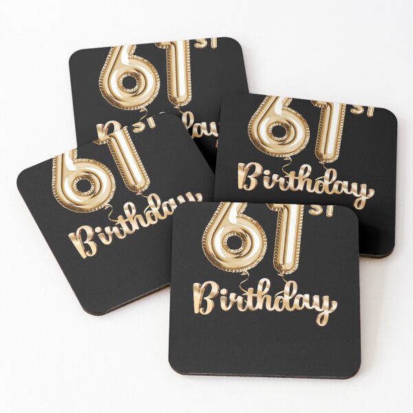 Item preview, 61st Birthday Gifts - Party Balloons Gold designed and sold by betternotes.