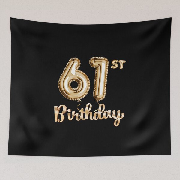 Item preview, 61st Birthday Gifts - Party Balloons Gold designed and sold by betternotes.