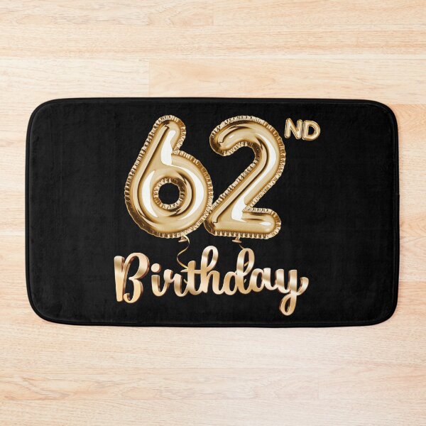 Item preview, 62nd Birthday Gifts - Party Balloons Gold designed and sold by betternotes.