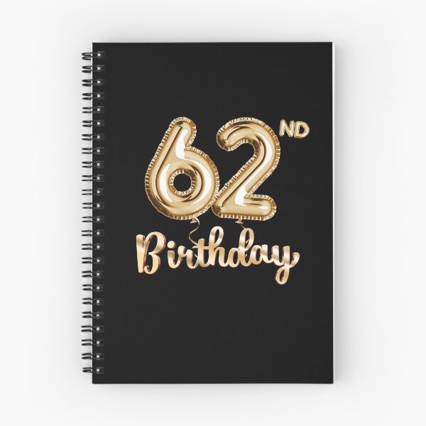 Item preview, 62nd Birthday Gifts - Party Balloons Gold designed and sold by betternotes.