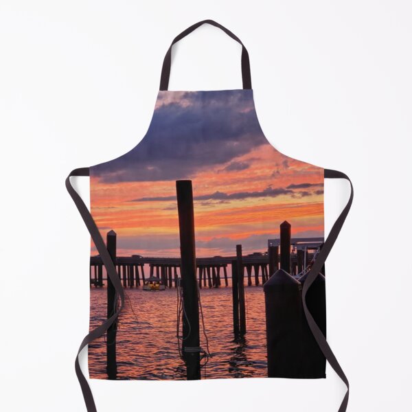 Item preview, Sunset at the Fishing Docks on the Ocean  designed and sold by BritW1509.