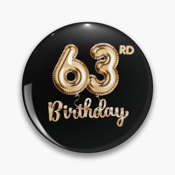 Item preview, 63rd Birthday Gifts - Party Balloons Gold designed and sold by betternotes.