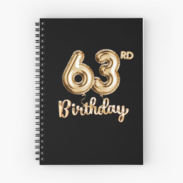 Item preview, 63rd Birthday Gifts - Party Balloons Gold designed and sold by betternotes.