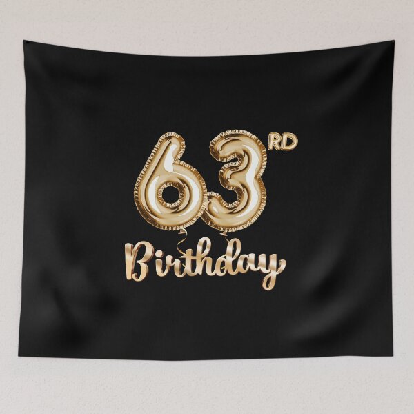 Item preview, 63rd Birthday Gifts - Party Balloons Gold designed and sold by betternotes.