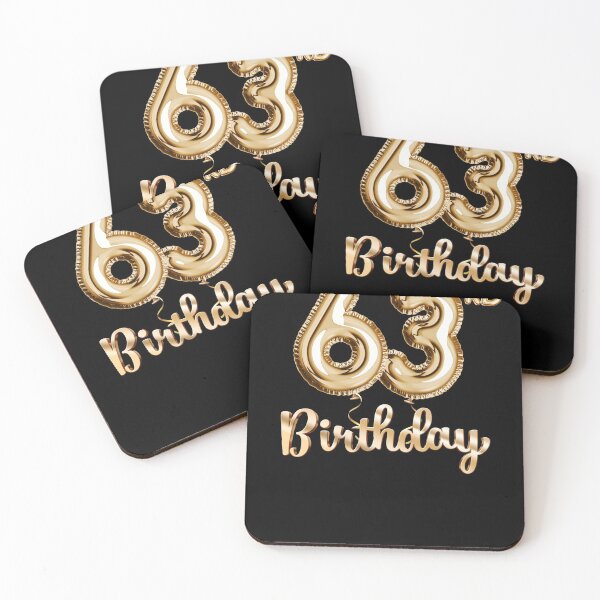 Item preview, 63rd Birthday Gifts - Party Balloons Gold designed and sold by betternotes.
