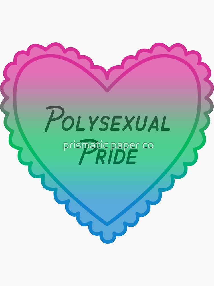 Polysexual Pride Flag Heart Sticker For Sale By Brickelle Redbubble 5609