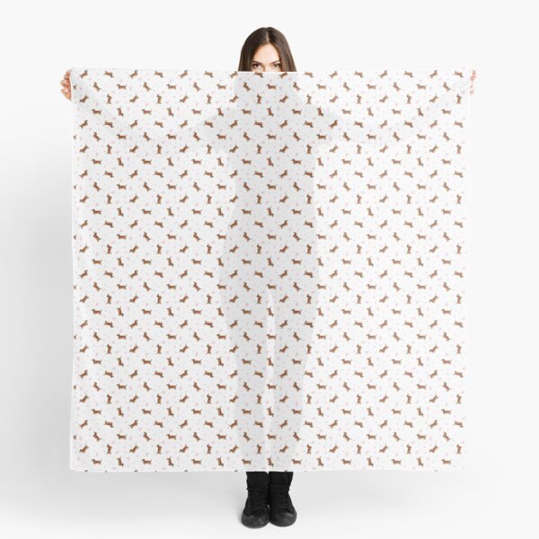 Aperçu de l'œuvre Motif Teckel - Blanc créée et vendue par Rebecca Bennett.