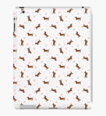 Dachshund Pattern - White iPad Case/Skin