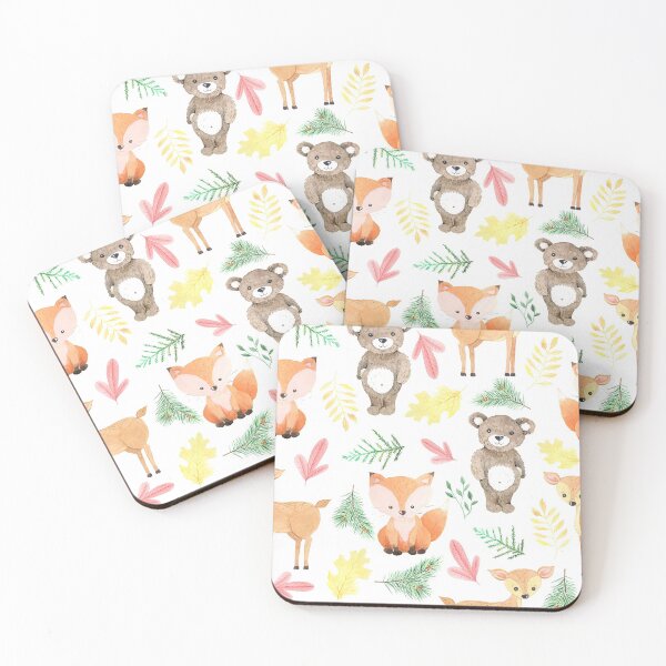 Item preview, CUTE WOODLAND ANIMALS FACE MASK PHONE CASE WATERCOLOR ANIMALS KIDS FOX BEAR DEER designed and sold by rdorsey8.