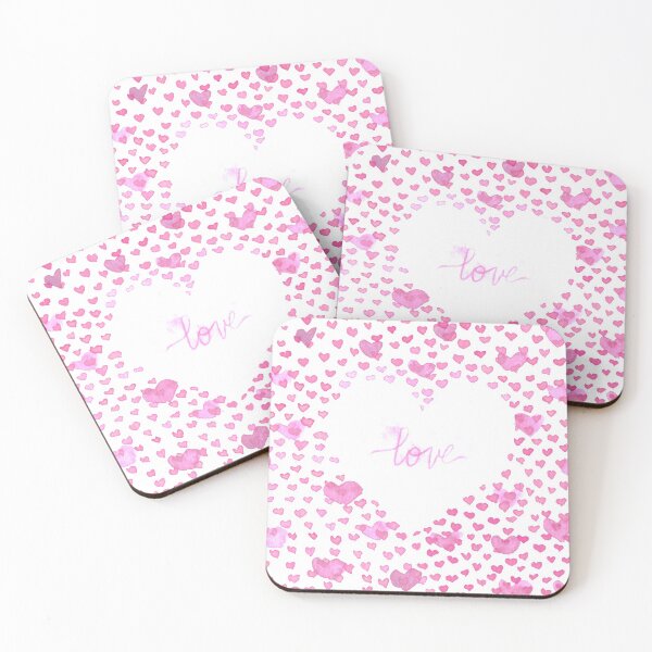 Item preview, Watercolor hearts and love sign designed and sold by VioletaBaez.