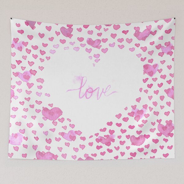 Item preview, Watercolor hearts and love sign designed and sold by VioletaBaez.