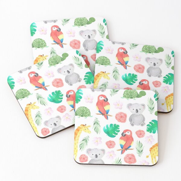 Item preview, CUTE WOODLAND ANIMALS FACE MASK PHONE CASE WATERCOLOR ANIMALS KIDS TROPICAL PARROT KOALA GIRAFFE designed and sold by rdorsey8.