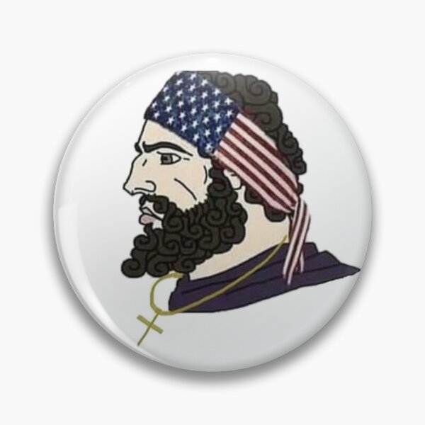 Artikelvorschau, mit einem Bandana mit amerikanischer Flagge und einer Kreuzkette. entworfen und verkauft von Cash Bruce.