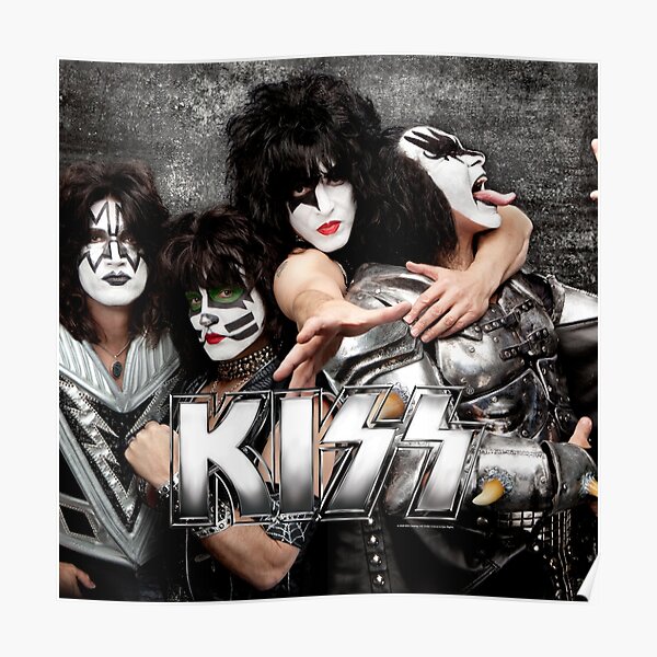 Kiss Grey Look Up Close Poster For Sale By Impressionlane Redbubble