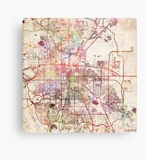 Denver map Metal Print