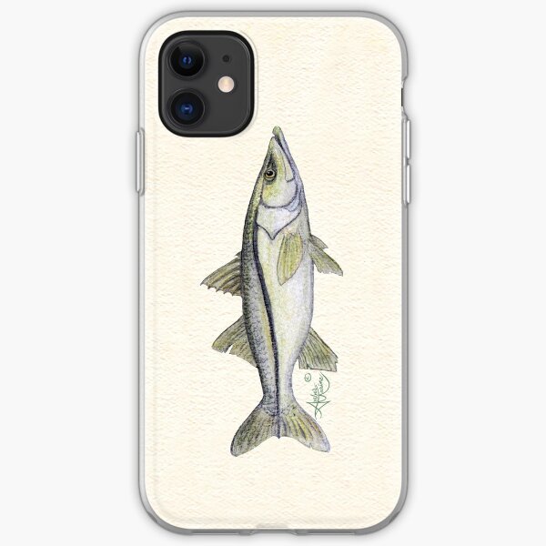 "Snook" by Amber Marine ~ watercolor fish art, © 2013 iPhone Soft Case
