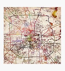 Houston map Photographic Print