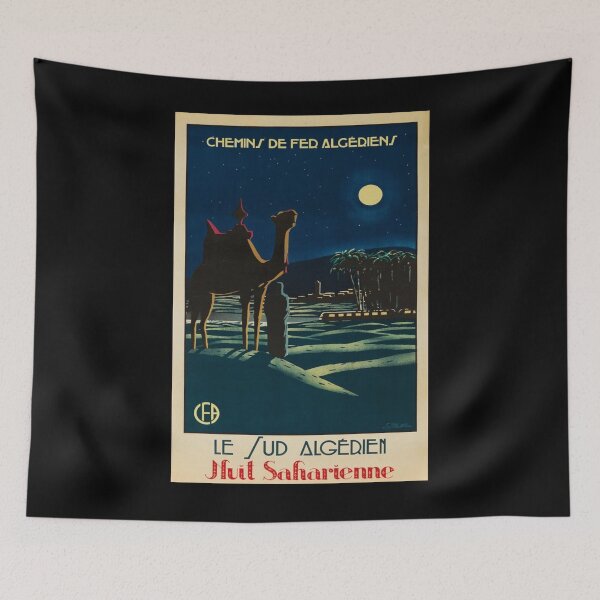 Item preview, Huil Safarienne vintage travel poster designed and sold by stickart-marek.