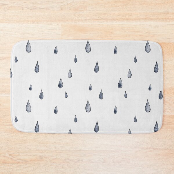 Item preview, Watercolor raindrops on light grey pattern designed and sold by Ellen Wilberg.