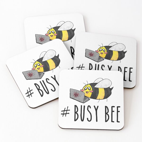 Item preview, Hashtag Busy Bee With Laptop designed and sold by Bumblefuzzies.