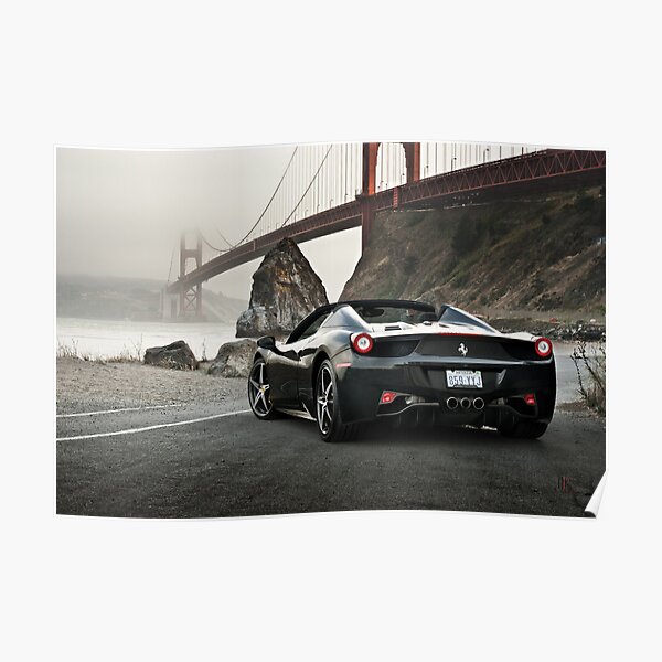 Ferrari 458 Spider | Porte dorée Poster