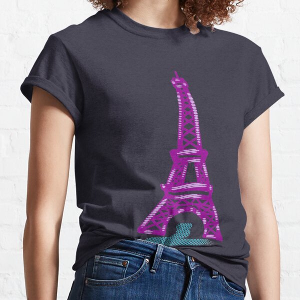 Pink Eiffel Tower Paris Classic T-Shirt
