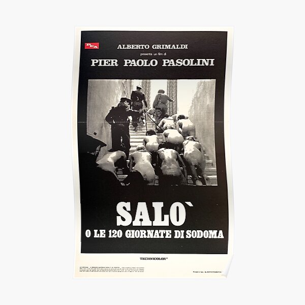 Poster Salo O Le 120 Giornate Di Sodoma De Pasolini Par Glennascaul Redbubble