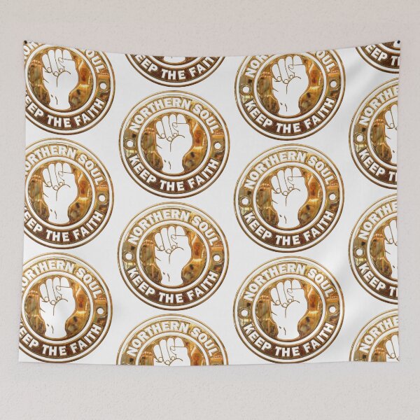 Item preview, Northern Soul Keep The Faith in Gold white fist designed and sold by fatbanana.