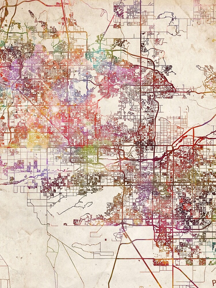 Thumbnail 3 of 3, Scarf, Phoenix map designed and sold by MapMapMaps.