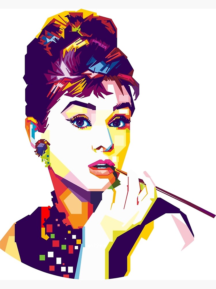 Discover Audrey Hepburn in Pop Art 02 Premium Matte Vertical Poster