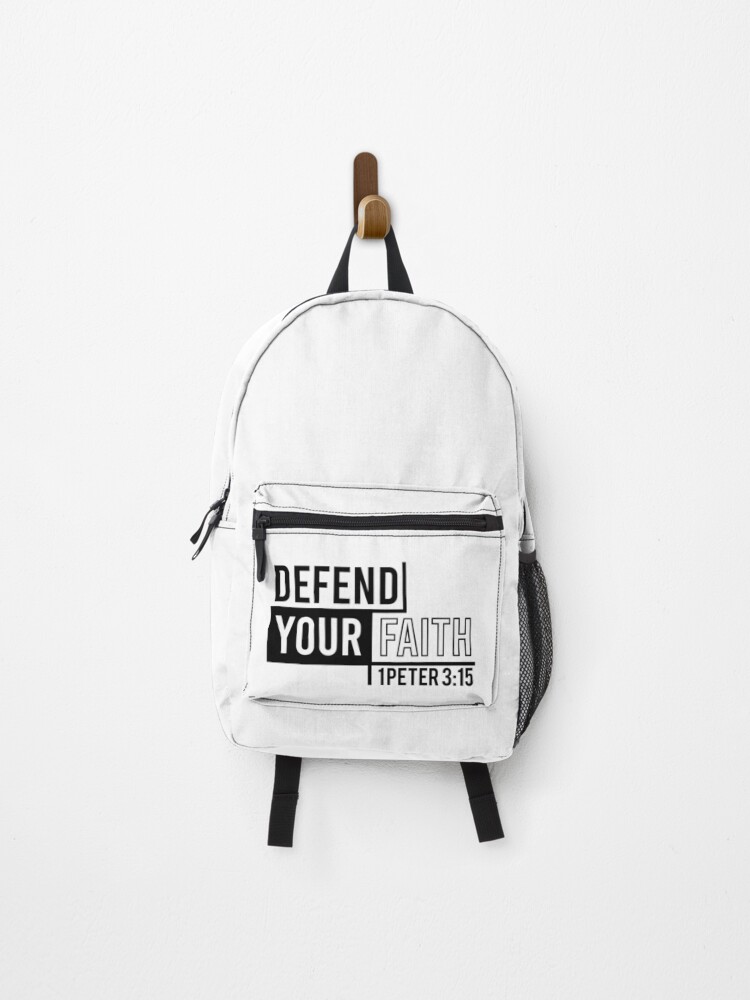 Thumbnail 1 of 3, Backpack, Defend Your Faith designed and sold by ZMorrisDesigns.