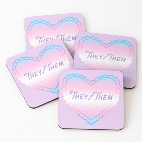 Item preview, they/them pronouns designed and sold by prismatic paper co.