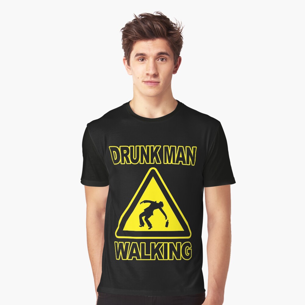 90s drunk man walking tee store xl