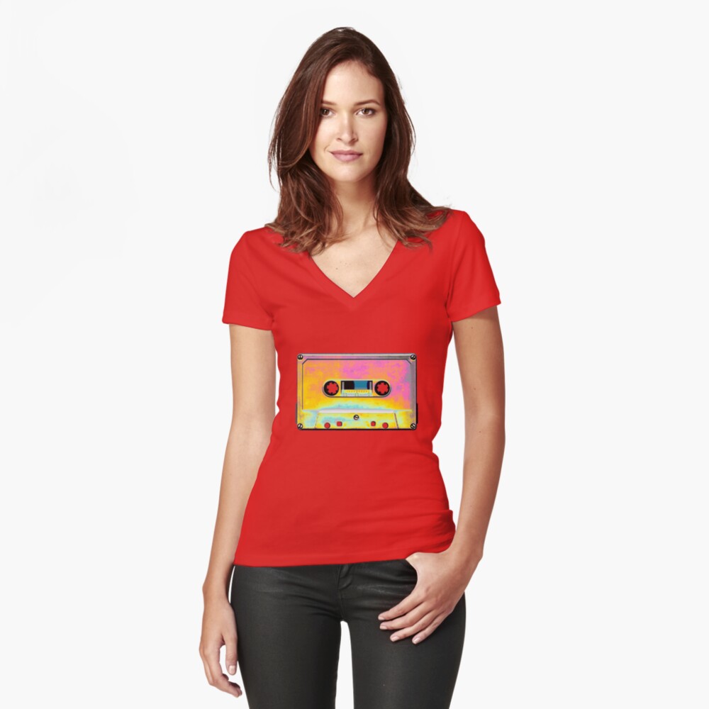 Item preview, Fitted V-Neck T-Shirt designed and sold by dinaaaaaah.