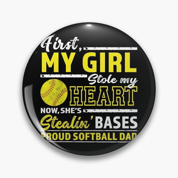 Item preview, Mens First My Girl Stole Heart Now Stealin' Bases Softball Dad graphic designed and sold by nikkidawn74.