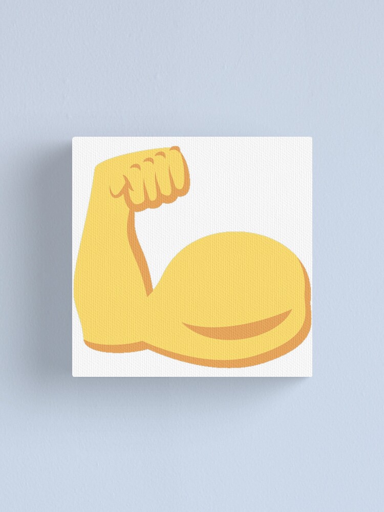 "Muscles emoji strongman" Canvas Print for Sale by ScrappyDesigns