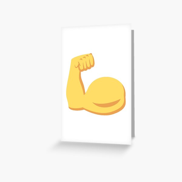 "Muscles emoji strongman" Greeting Card by ScrappyDesigns Redbubble