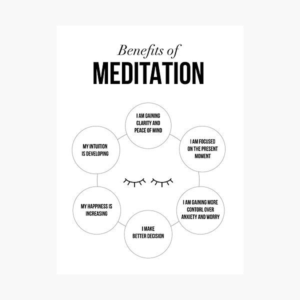 Item preview, Benefits of Meditation designed and sold by The Art of the  Pause.