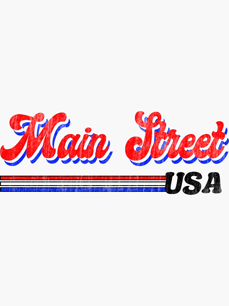 "Main Street, USA" Sticker for Sale by AlexLueStickers Redbubble