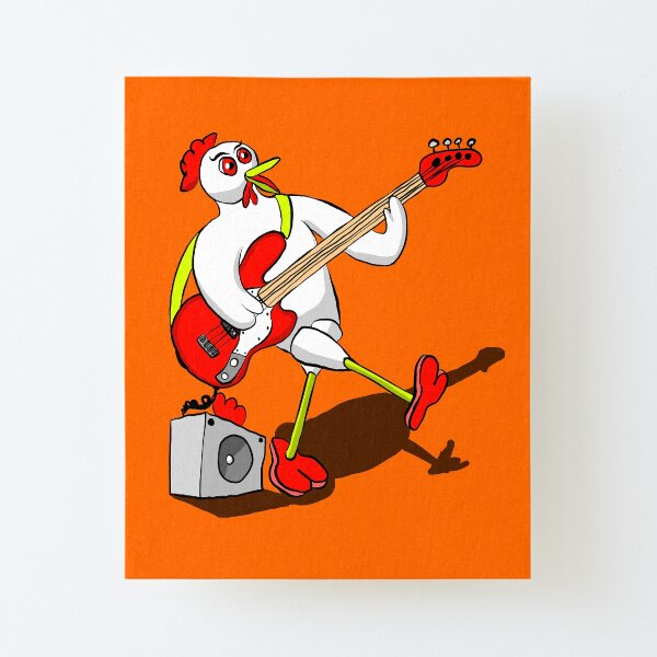 Chicken Bass Canvas Mounted Print