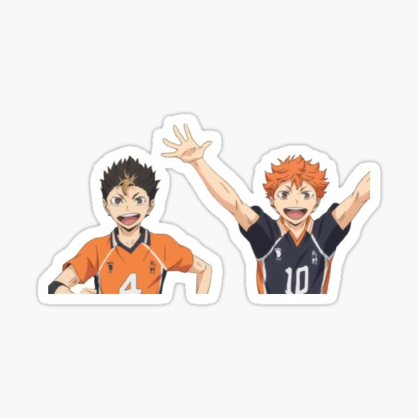 nishinoya and hinata Sticker