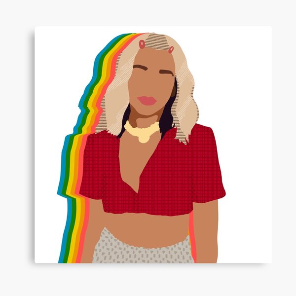 brise mon coeur dua lipa - ombre arc-en-ciel Impression sur toile