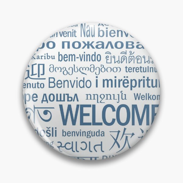 Item preview, Welcome - Multilingual - Pale Blue designed and sold by TresChicXO.