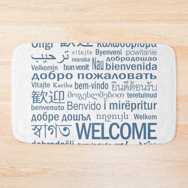 Item preview, Welcome - Multilingual - Pale Blue designed and sold by TresChicXO.