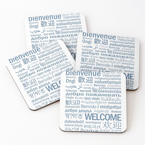 Item preview, Welcome - Multilingual - Pale Blue designed and sold by TresChicXO.