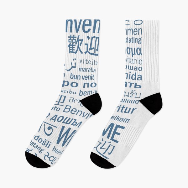 Item preview, Welcome - Multilingual - Pale Blue designed and sold by TresChicXO.